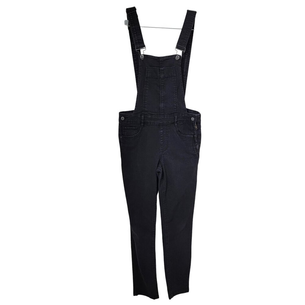 dollhouse Size 7 Washed Black Skinny Denim Overalls, Gently Used Condition